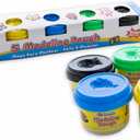 BAZIC Products Modeling Dough 1 Oz, 5 Primary Colors, Non Toxic Soft DIY Modeling Clay with Mold Caps for Art and Crafts, Sculpting, Kids Children, 1-Pack