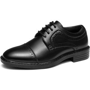 GINNI Boys Dress Shoes Formal Oxfords Wedding Church Uniform Shoes for Toddler/Little/Big Kid, US 7