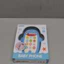 Baby Shark Cell Phone Toy Removable Teether Case, Light, Music & Adjustable Volume Kids Play & Learn Fake Phone Infant Toddler, Preschool Holiday Birthday Present for Girl Boy 12 Months (Blue)