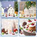 48 Pcs Christmas Mini Gnomes Figurines Miniature Resin Gnomes Figurine Bulk Mini Dwarf Figurine for Goody Bag Stuffers Filler Party Decorations Gifts Micro Garden Landscape Accessories