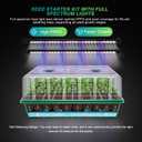 Seed Starter Tray with Timed Grow Light, 2 Pack 80 Cells Plant Starter Tray Seedling Starter Kit with Humidity Domes Base Indoor Mini Greenhouse Plant Germination Trays for Seeds Growing Starting