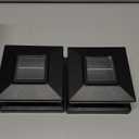 Solar Post Cap Lights Outdoor 6pack, Black Waterproof Solar Powered Deck Fence Post Lights Fit 4x4 Wood/Vinyl Posts, Bright Warm White Solar Post Lights Decorate Deck, Patio, Porch, Fence