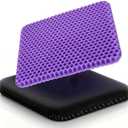 Adjustable Ergonomic Gel Seat Cushion with Cooling Breathable Soft Support for Sciatica & Back Pain Perfect for Office Chairs Car Seats & Wheelchairs (1-Piece Cushion)