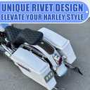PU Leather Rear Seat Fender Bib Cover for Harley Softail Springer Heritage Classic EFI FLSTCI 2006-2017 (Rivet)