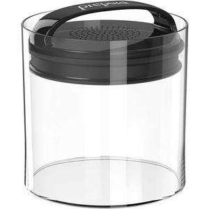 Prepara Evak Fresh Saver Airtight Plastic Container, Large/Short (5.75” x 5.75”, 7.2 Cups), BPA-Free Food Storage Canister Vacuum Sealed Lid Handle, Odor Resistant, Ideal for Coffee Beans & Dry Goods