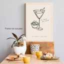 3 x Vintage Green Cocktail Poster Matini Quote Wall Art Bar Cart Posters Retro Drinks Canvas Prints Preppy Room Decor Aesthetic Home Kitchen Decoration16x24inch Unframed (PIK08)