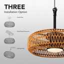 20" Outdoor Ceiling Fans with Lights for Patios, Waterproof Plug in Ceiling Fan with Remote, 3CCT Dimmable, Reversible, Gazebo Fan with Hanging Hook for Canopy,Pergola,Porch