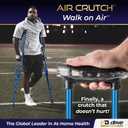 Air-Crutch Lightweight Walking Crutch, Adult Crutches for Walking with Comfortable Underarm Pads and Ergonomic Grips, Adjustable Height 4'7"-6'7", 300 lb Capacity, Blue
