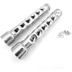 Lylane 1-3/4'' O.D. 8'' Length Motorcycle Metal Exhaust Silencer Exhaust Noise Killer Exhaust Pipe Muffler Baffle for Harley 2'' O.D. Exhause Pipe