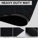 Front Door Mat 36"x24" Indoor Outdoor Low Profile Rubber Backing Doormat All-Weather Easy Clean Washable Doormats Commercial Entrance Mats for Home Office Patio Porch Garage Garden,Black