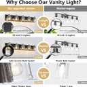 Vanity Lights for Bathroom Large 40", Farmhouse Rustic Vanity Light with Bubble Glass Shades, Black and Gold 5 Light Bathroom Lighting Fixtures Over Mirror, Bath Wall Sconce Home Decor