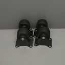 FactorDuty 3 inch Heavy Duty Polyurethane Caster Wheels Rigid Fixed None Swivel Industrial Grade Solid Low Profile Smooth and Silent 3000LB Capacity Pack of 4