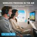 Dual Link Airplane Bluetooth 5.4 Transmitter & Receiver 2-in-1 Bluetooth Adapter Airplane Travel Essentials Wireless Receiver 3.5MM AUX Jack Adapter on Flight/TV/Car Stereo/Gym