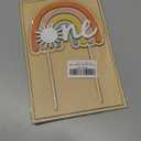 MUWEOL The Sun Wooden Cake Topper - Boho Theme 1st/First Birthday Party Decoration,Hippie Rainbow Baby Shower Supplies for Baby Boys Girls (boho sun topper)