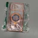 Magnetic Case for iPhone 17 Pro Max [Compatible with MagSafe] Ring Holder Stand, Women Girls Clear Cute Glitter Bling Cover Diamond with Camera Protectors Cover for 6.9", Orange