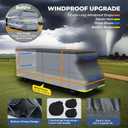 RVMasking Class C RV Cover, 26'1"-29' Heavy Duty 7 Layers Top Class C Motorhome Cover with 4 Tire Covers, Windproof Rip-Stop Anti-UV Camper Cover, Dark Gray