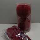 Syhood 3 Pcs Large Burgundy Velvet Christmas Ornaments Include 7.87 Inches Flocked Big Christmas Balls and 30x15 Inches Giant Burgundy Velvet Bow Xmas Tree Topper for Xmas Tree Festive Party Decor