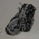 AUSEKALY Pashmina Feel Shawls Wraps for Women Rave Scarf Soft Silky Reversible Men Scarves (Black White)