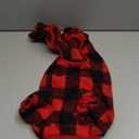 Pet Christmas Pajamas Red Black Buffalo Plaid Jumpsuit Dog Cat Soft Winter Clothes Puppy Doggie Checkered Sweater Apparel (Large)