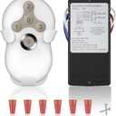 Universal Ceiling Fan Remote Control Kit, 3-Speed Fan and Dimmer Light Control, Easy DIY Install, Replacement for Hunter Hampton Bay Harbor Breeze Litex and More Brands (Models 99122, 99123, 99600)