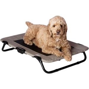 Pet Gear Lifestyle Pet Cot Elevated Bed, No Assembly Required, Premium Tear Resistant Cooling Mesh, Indoor & Outdoor, Lightweight & Portable, 3 Models, 2 Colors (30.0"L x 20.0"W x 5.6"Th, Cloud)