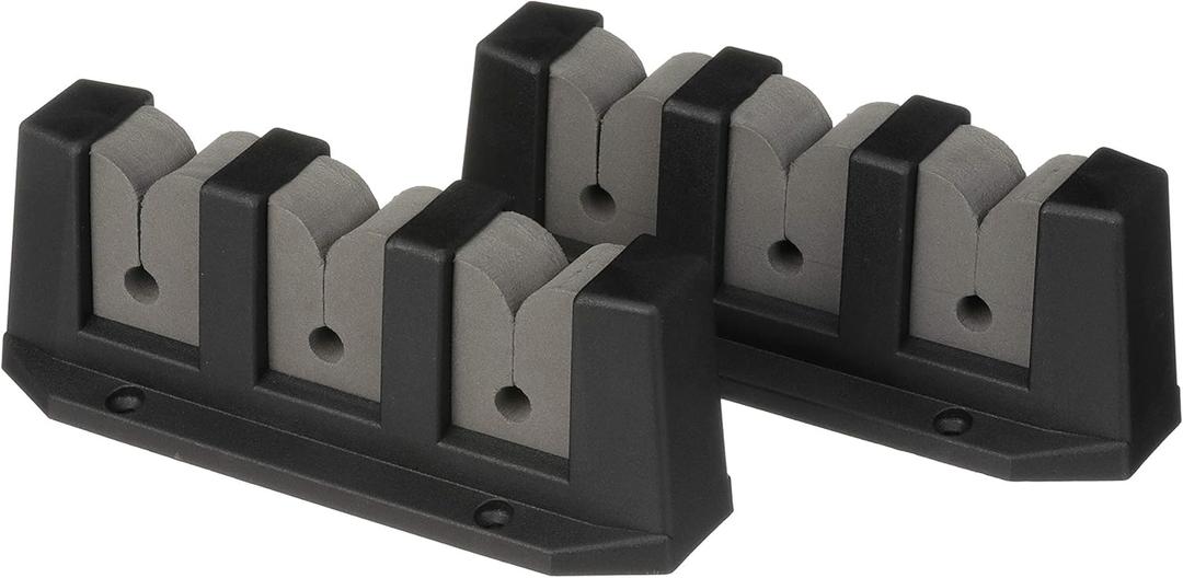 Seachoice 3-Rod Storage Holder, Black, ABS Plastic
