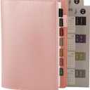 Planner Cover for A6, Soft Travelers Notebook Faux Leather Cover for Notebook,(4.1"x5.8"),Pink (pink, A6)