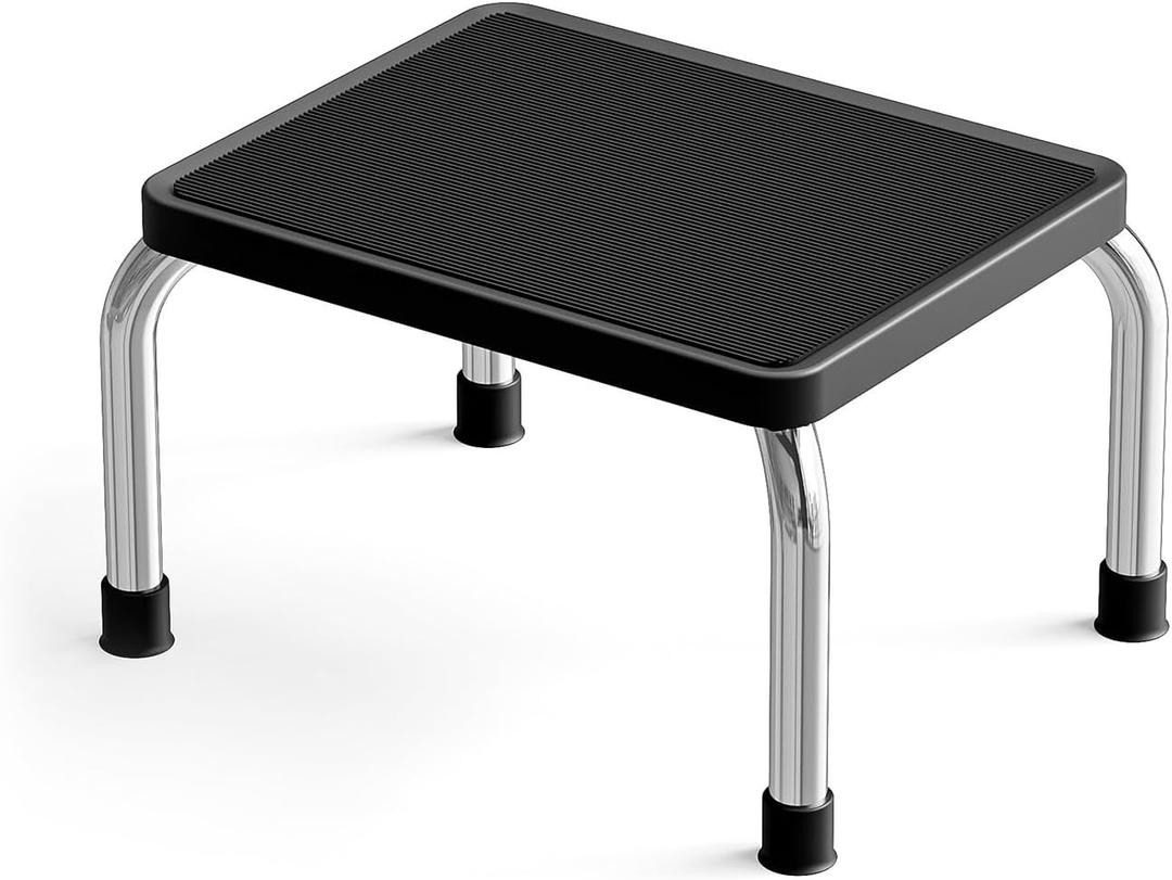 Step Stool, Heavy-Duty Steel Legs, 350 lb Capacity, Comfortable Non-Slip Rubber seat Cushion, Non-Slip Rubber feetAnti-Skid Bathroom Stool for Children, Elderly, Kitchen, Home Use