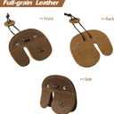 Ringsun Leather Archery Finger Tabs,Handmade Archery Finger Guard for Shooting Practice Gear, Recurve Bow Fingers Tab