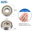 uxcell 24pcs 608ZZ Deep Groove Ball Bearings 8 x 22 x 7mm High Carbon Steel Double Shield Bearings for Electric Motor, Home Appliances, Garden Machinery C3 Silver Tone