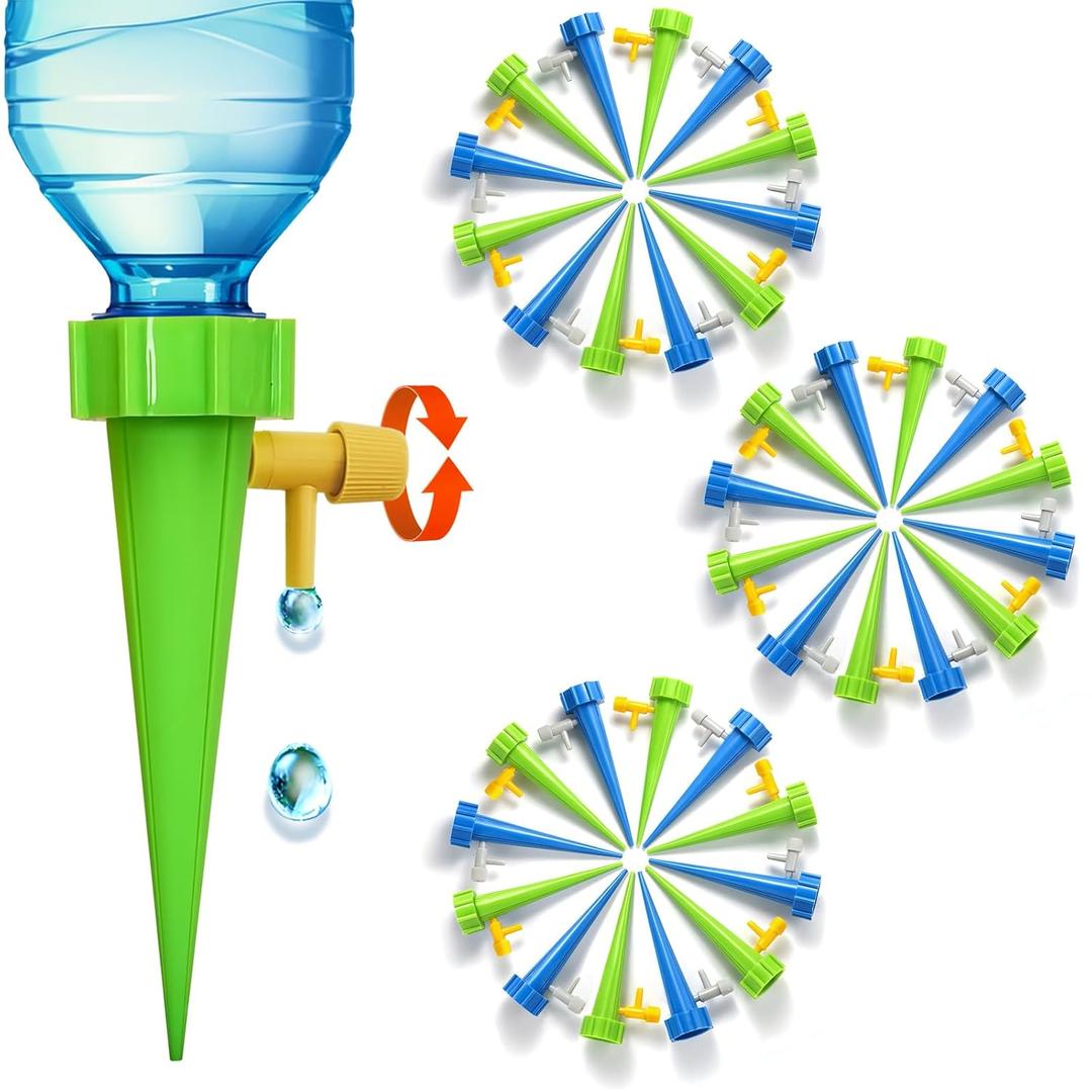 36 Pack Self Watering Spikes for Plant, Plant Dripper Automatic Plant Waterer, Plant Waterer for Garden Planter Indoor & Outdoor Vacation Adjustable Drip Irrigation