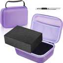 Relaxweex EVA Hard Case with Customizable Foam 13.5 x 9.8 x 5.5 Inch Protective EVA Carrying Case Shockproof Outdoor for Camera, Digital Products, Electronic Instruments with Knife, Purple