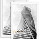 20x30 Poster Frame 2 Pack, White 20 x 30 Picture Frame for Posters and Art Prints, Horizontal or Vertical Wall Mounting