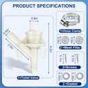 2 x Premium Heavy-Duty RV Toilet Valve Replacement Kit  Fits Dometic 300/301/310/311/320 RV Toilet, Replaces OEM Part# 385311641, Ultrasonic Sealing & Reinforced Material  Long-Lasting & Freeze-Proof