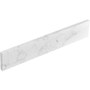 21 in. W x 4 in. H Engineered Stone Sidesplash for Bathroom Vanity Sink Top in White