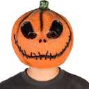 Voyiparty Halloween Horror Pumpkin Head Mask Adult Party Prop Decoration Latex Mask,Realistic Texture Halloween Zombie Pumpkin Mask