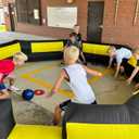 OZIS Gaga Ball Pit Inflatable 15FT with Built-in Blower, Portable Gaga Pit for Indoor Outdoor School Family Activities Easy to Setup