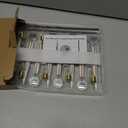 Leejec Christmas Tree Candles with Wand Remote, 10 Pack Battery Operated Flameless Taper Window Candle, Flickering Warm Light, Xmas Tree Decorations with Crystal Ball Hook, Wedding Home Gift