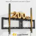 monTEK Heavy Duty Fixed TV Wall Mount for 43100 Inch TVs up to 200 lbs, 1.2" Ultra Slim Low Profile Wall Mount Bracket, Max VESA 800x600mm, Fits 16"/18"/24"/32" Wood Studs, Secure Space-Saving Design