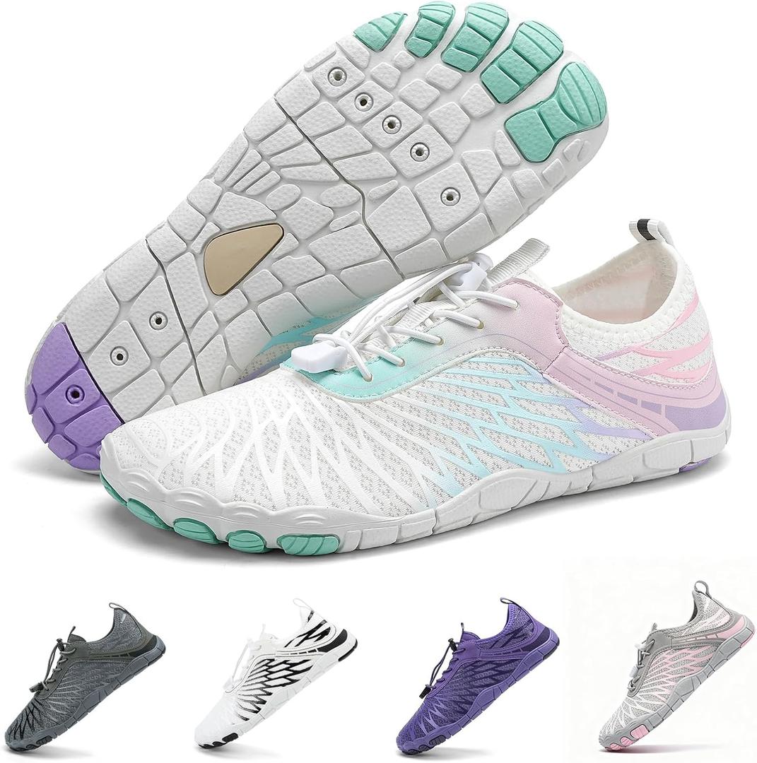 Hike Barefoot Shoes for Women Men Breathable & Non-Slip Athletic Footwear Wide Toe Water Shoes,Designed for Walking,Running&Swimming Size 40
