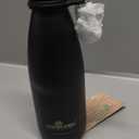 Greens Steel Stainless Steel Water Bottle - 12 oz, Black | Vacuum Insulated Double Wall with Screw Lid/Leak Proof | Thermal Travel Sports Canteen Coffee Flask