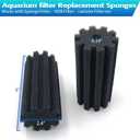 2 x Aquarium Sponge Filter Replacement Sponges, Medium (20-75 Gallon)
