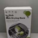 JASIWAY Dish Drying Rack in Sink, Expandable Stainless Steel Dish Drainers for Kitchen Counter, Dish Dryer Rack for Inside Sink, Over The Sink Dish Racks with Utensil Holder, Silver