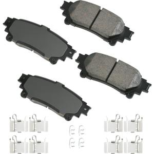 Akebono Brake Pads, ProACT, Rear, compatible with Lexus 2013-19, Set of 4