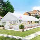 COBIZI 20x40 FT Party Tent Heavy Duty, Large Outdoor Wedding Tents for Parties with 12 Sidewalls & Built-in Sandbags,Waterproof Canopy Gazebo Commercial Event Tent for Carport,Camping,Patio