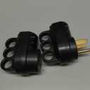 2 Pcs 50amp Female Welder 6-50p Plug & 6-50r Receptacle RV Electrical Campers 3 Prong 125/250V Universal Plug and Receptacle with Easy Unplug Design , ETL Listed (Black)