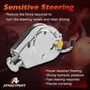 Power Steering Pump, Saginaw P Series 5/8" Keyway, Compatible with GM Vehicles (Chevrolet, GMC, Buick, Oldsmobile, Pontiac), SBC 350, Chrome Finish