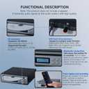 Portable Bluetooth CD Player for Home CD Ripper Hi-Fi Audio CD Player Desktop CD Players Optical and AUX Output，Lossless Sound Quality