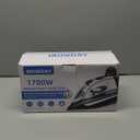 IRONDAY Steam Iron for Clothes 20s Fast Heat-up,1700W Iron with 14.07oz Large Water Tank,Non-Stick Ceramic Soleplate, Anti-Drip, Auto-Off, Burst Steam, Self-Cleaning, Ironing Clothes for Home, Grey