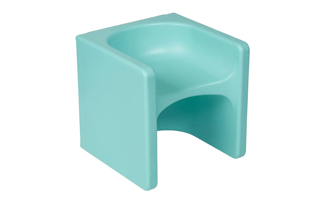 ECR4Kids Tri-Me 3-In-1 Cube Chair, Kids Furniture, Aqua